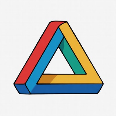 Colorful Impossible Triangle Illustration