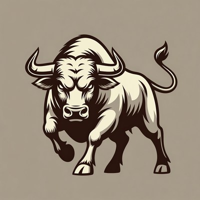 Charging Bull Illustration
