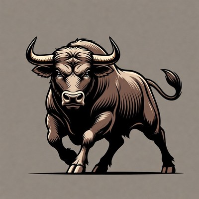 Charging Bull Illustration