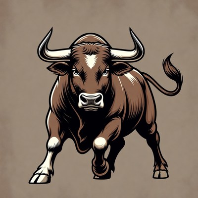 Charging Bull Illustration