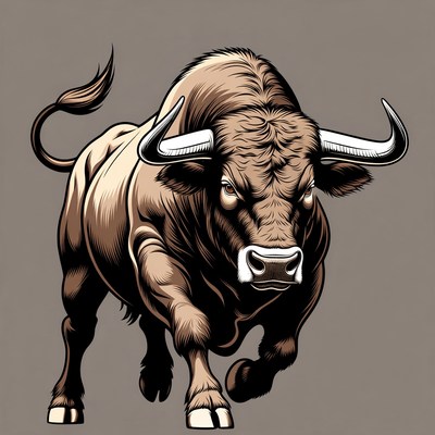 Charging Bull Illustration