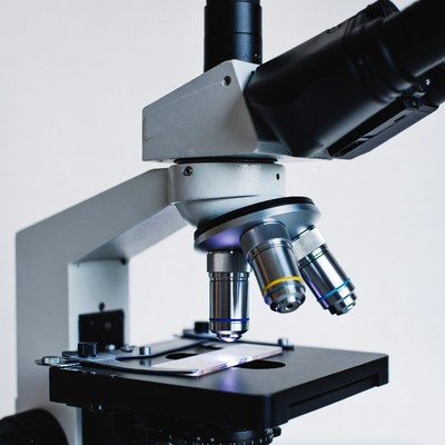 Compound microscope with slide