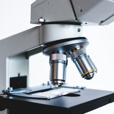 Laboratory Microscope Close-Up