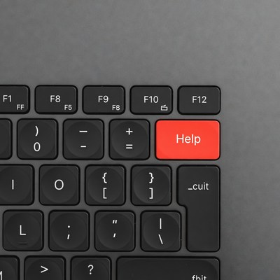 Red Help Key on Keyboard