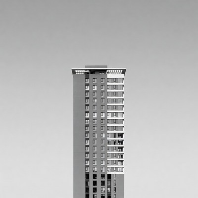Modern Tall Building Isolated