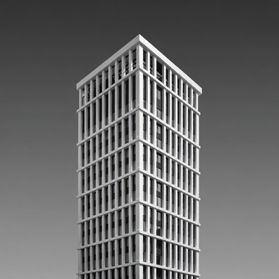 Modern White High-Rise Building