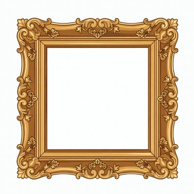 Ornate Golden Picture Frame