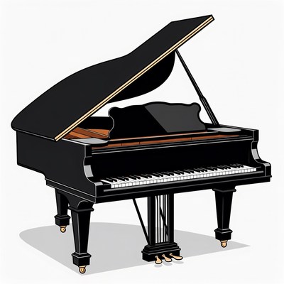 Grand Piano Illustration