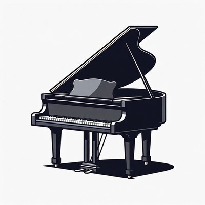 Grand Piano Illustration