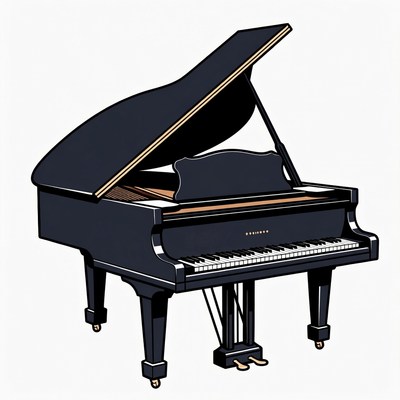Grand Piano Illustration