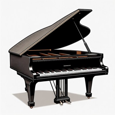 Grand Piano Illustration