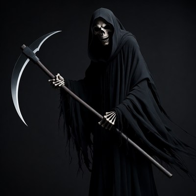 Grim Reaper holding scythe