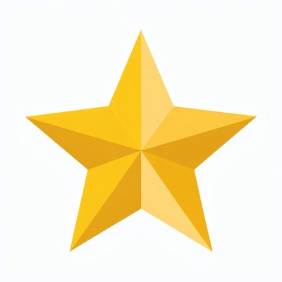 Yellow Five-Pointed Star