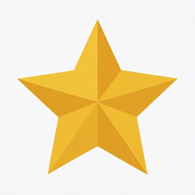 Yellow Five-Pointed Star