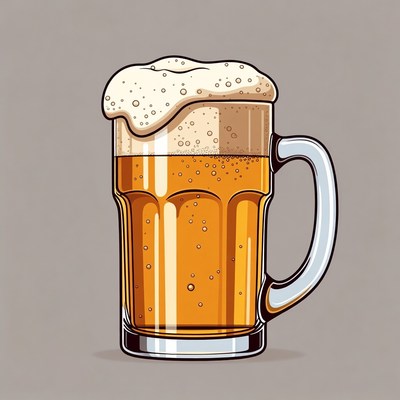 Beer mug with foam