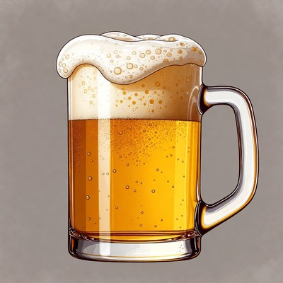 Foamy Beer Mug Illustration