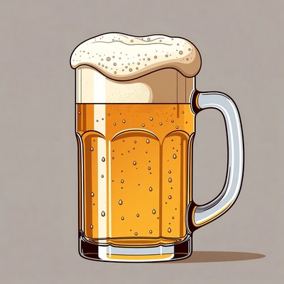 Beer mug with foam