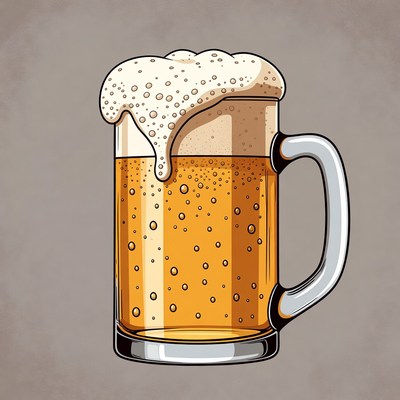 Beer Mug with Foam