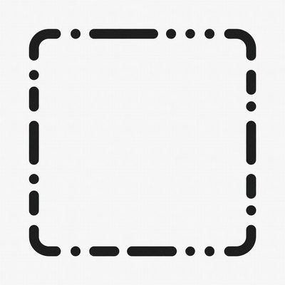 Dotted Line Square Frame