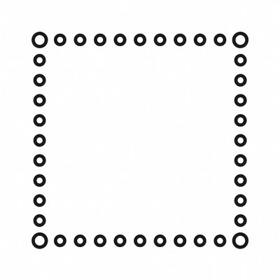 Circular Dots Square Border