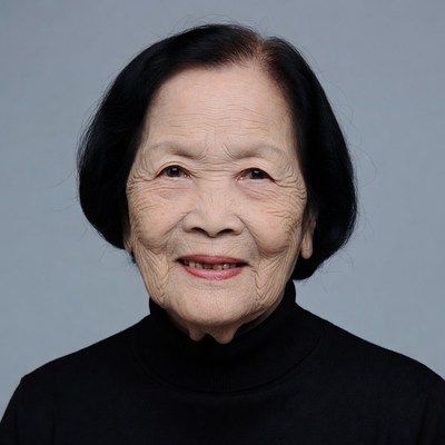 Elderly Asian woman smiling