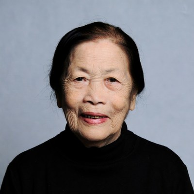 Elderly Asian woman smiling