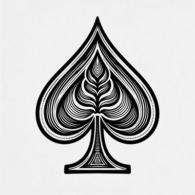 Black Spades Suit Symbol