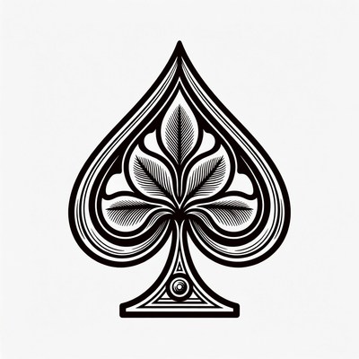 Ornate Black Spade Symbol