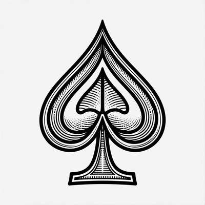 Black Spades Suit Symbol