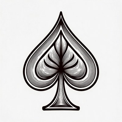 Black Spades Suit Symbol