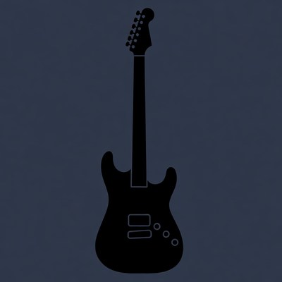 Black Silhouette Electric Guitar