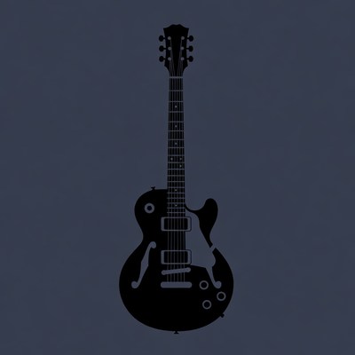 Black Silhouette Electric Guitar