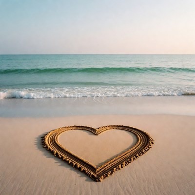 Heart Shape in Beach Sand