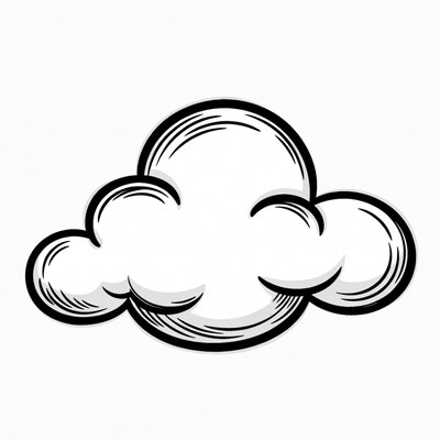 Fluffy Cloud Clipart Illustration
