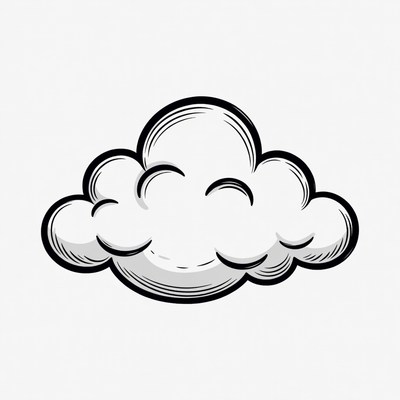 Fluffy Cloud Clipart Illustration