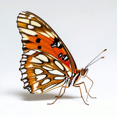 Orange White Admiral Butterfly