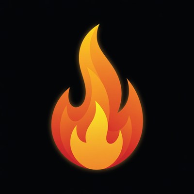 Fiery flame illustration