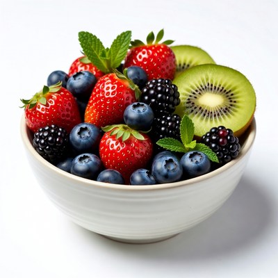 Mixed Berries Kiwi Mint Bowl