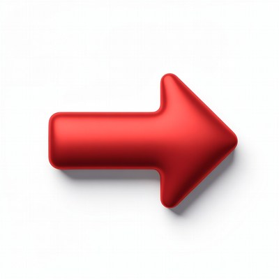 Red 3D Arrow Pointing Right