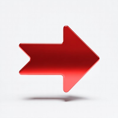Red 3D Arrow Pointing Right