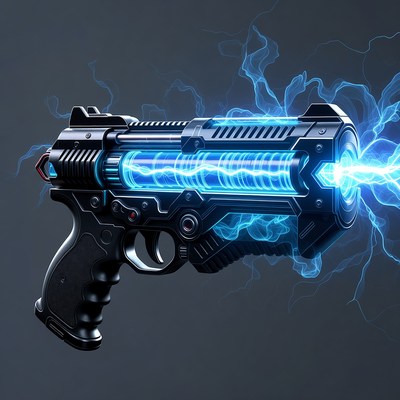 Futuristic Plasma Energy Pistol