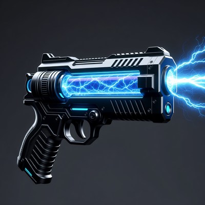 Glowing Plasma Energy Pistol