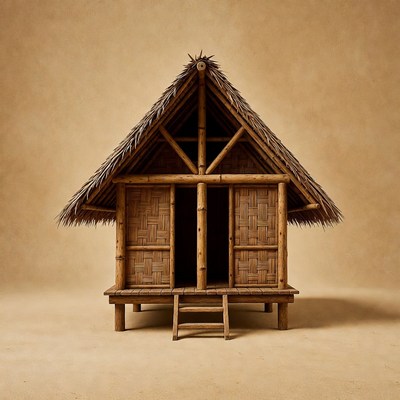 Traditional Bamboo Thatched Hut