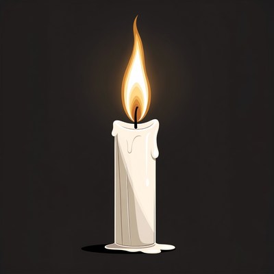 Burning Candle Illustration