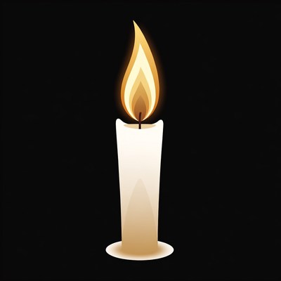 Burning Candle Illustration