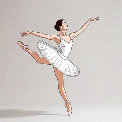 Ballerina performing ballet pose