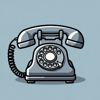 Vintage Rotary Phone Illustration