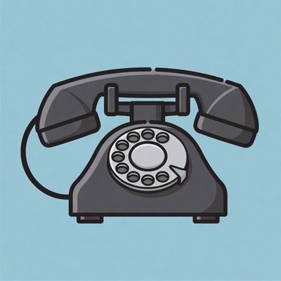 Vintage Rotary Phone Illustration