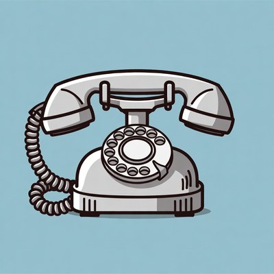 Vintage Rotary Phone Illustration