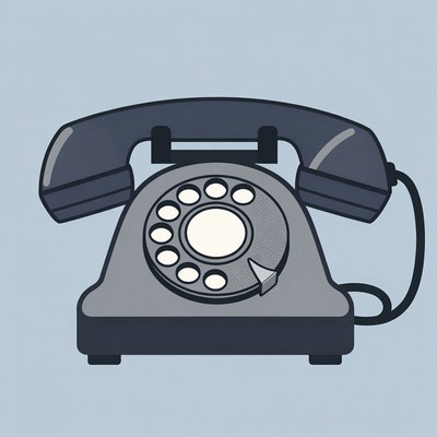 Vintage Rotary Phone Illustration